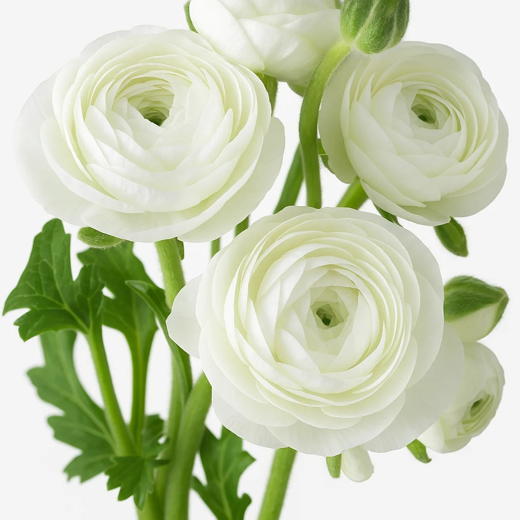 RANUNCULUS 40cm WHI Elegance White 10 St(Stems)